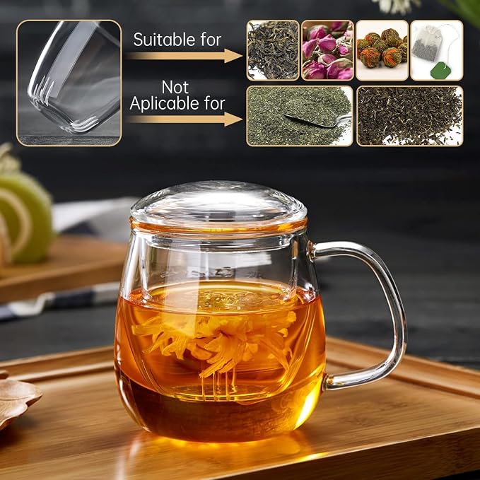 DOPUDO Glass Teacups 24 Pack Glass Tea Cup - Image 6