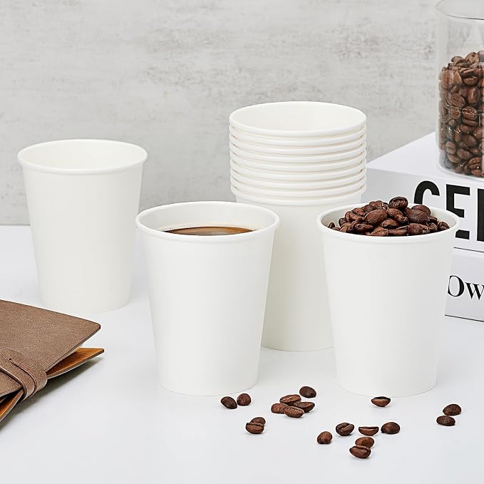 METAPRINT 100 Pack Paper Cups, 8 oz Disposable Coffee Cup, Hot Beverage - Image 7