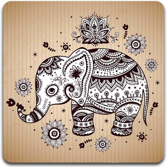 Personality Elephant Square Coaster Set - Image 3