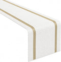 FAVE 4-Pack Woven Vinyl Table Runners, 120x12 Inch White by FAVE