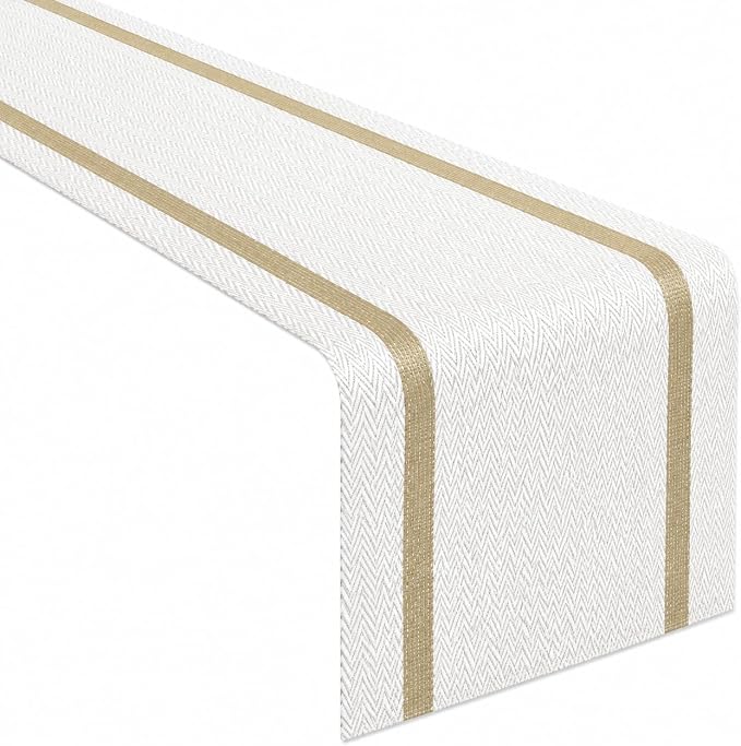 FAVE White Table Runner Woven by FAVE