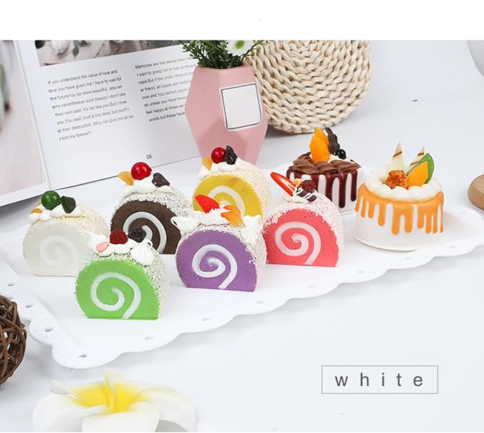 Peohud 12 Pack White Plastic Serving Tray - Image 7