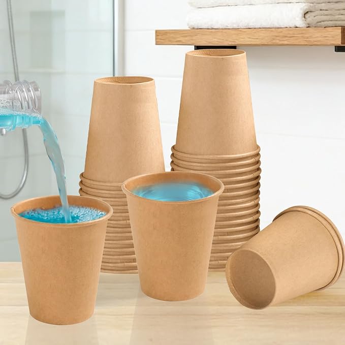 BYSNOW 600 Pack 5 oz Kraft Paper Cups, Small Disposable Bathroom Cups | - Image 6