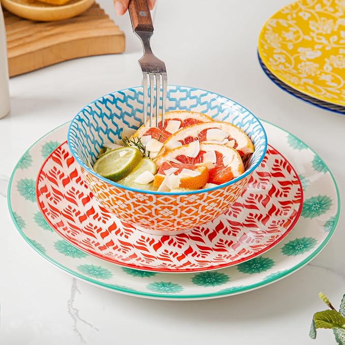 Ceramic Soup Bowls Set - 24 Oz Deep Cereal Bowl - 6 Inch Large Kitchen Dinner - Image 6