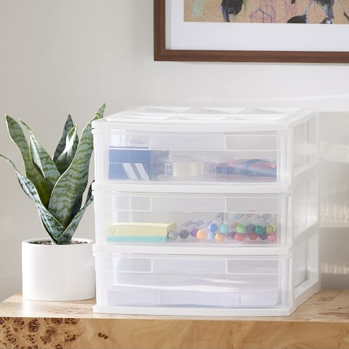 Gracious Living 3-Drawer Desktop and Countertop Organizer Drawer Set - Image 2