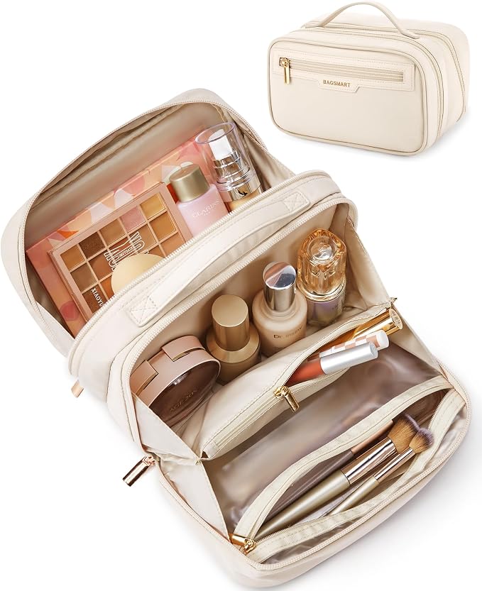 BAGSMART Travel Makeup Bag, Make Up Bag by BAGSMART