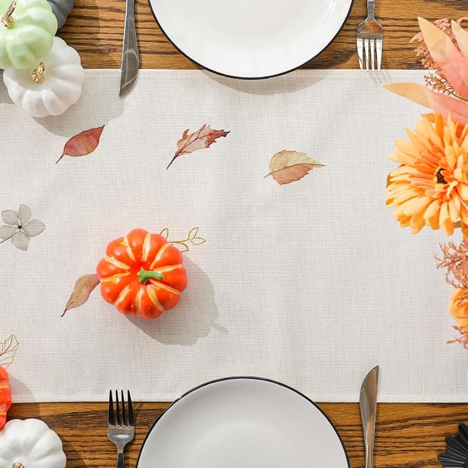 Siilues 220 GSM Fall Table Runner 13x90 Inch Home Party Decor | Watercolor - Image 5