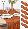 Rust Cheesecloth Table Runner Cheese Cloth Wedding Birthday Party Decor | 10Ft by Joanlody