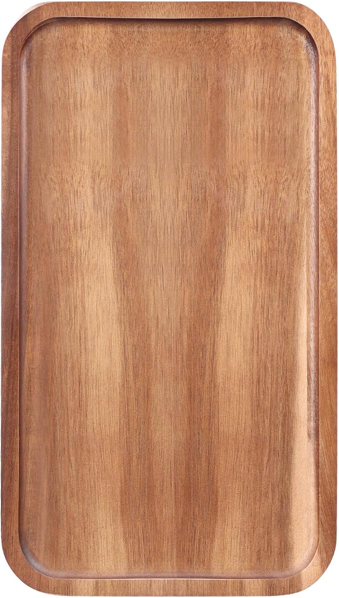 Acacia Wood Serving Trays Charcuterie Board Cheese Platter Wooden Plates | by Ayiaren