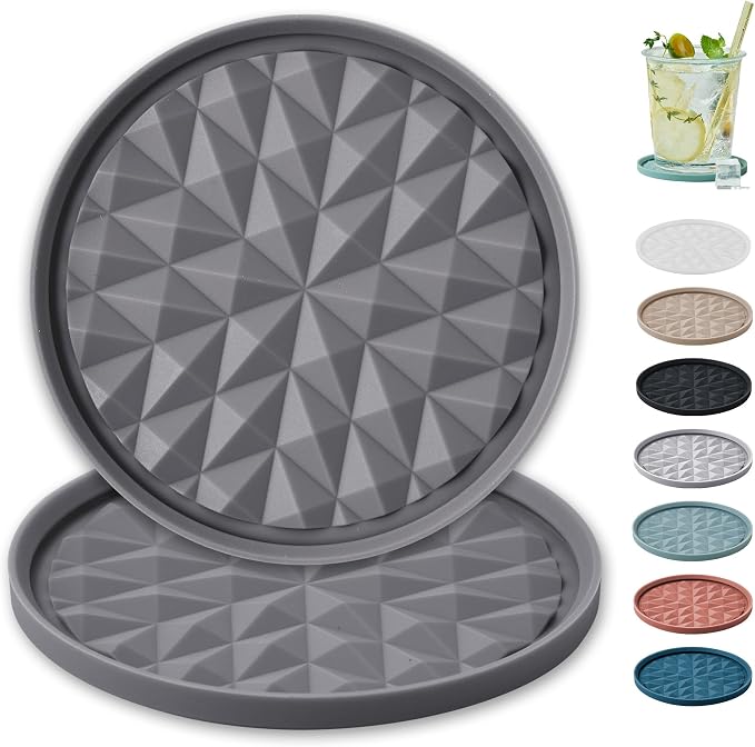 Silicone Drink Coasters Set of 2, Coaster by Wingcases