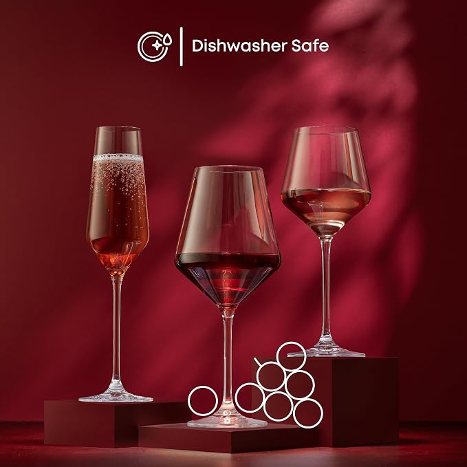 JoyJolt Layla White Wine Glasses, 13.5 oz Clear – Made in Europe - Image 7