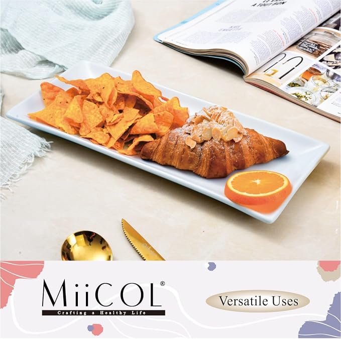 Miicol Porcelain Serving Platters Set of 3, Large Serving Trays 14 Inch - Image 8