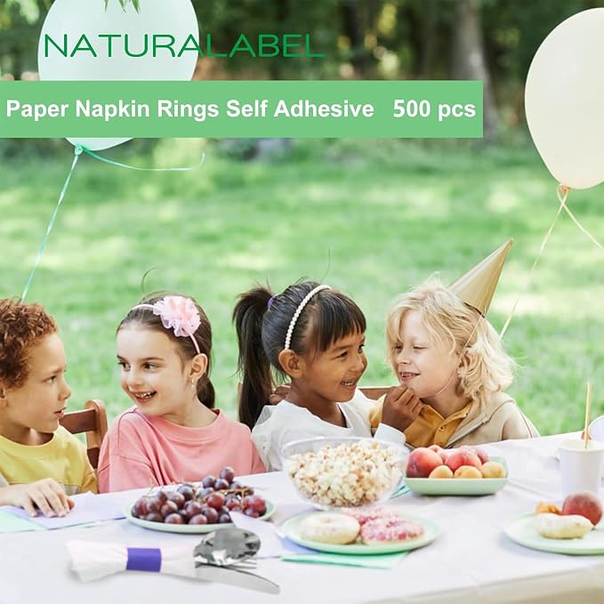 Self-Adhesive Napkin Bands, elegant table setting, - Image 4