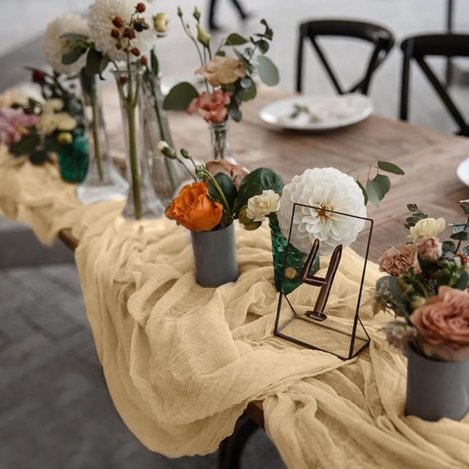 6 Pack Cheesecloth Table Runner 10Ft Christmas Gauze Boho Table Runners - Image 6