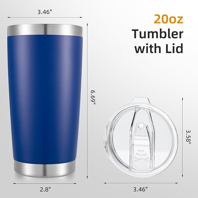 20 oz Tumbler with Lid Stainless Steel Insulated Tumblers, 1 Pack | Leak Proof - Image 5