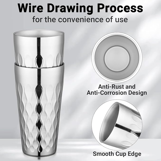 Beasea Stainless Steel Cups 19 oz, 2 Pack Large 18.6oz 550ml Stainless Steel - Image 3