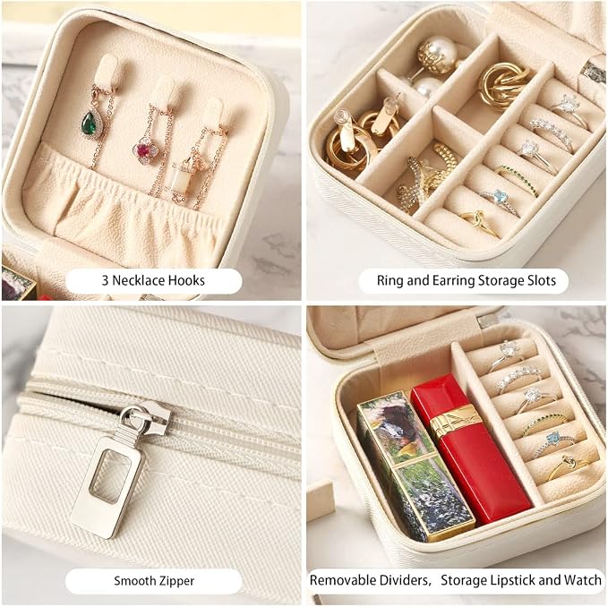 ZPROW Travel Jewelry Case, Mini Portable Jewelry Travel Boxes, Small Jewelry - Image 5