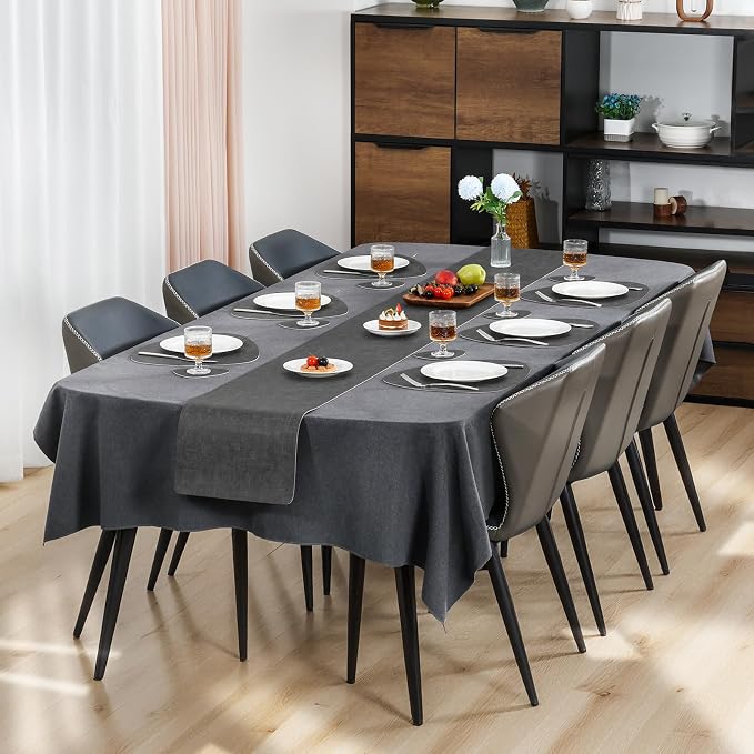 Faux Leather Placemats Set of 6, Dual Sided - Image 3