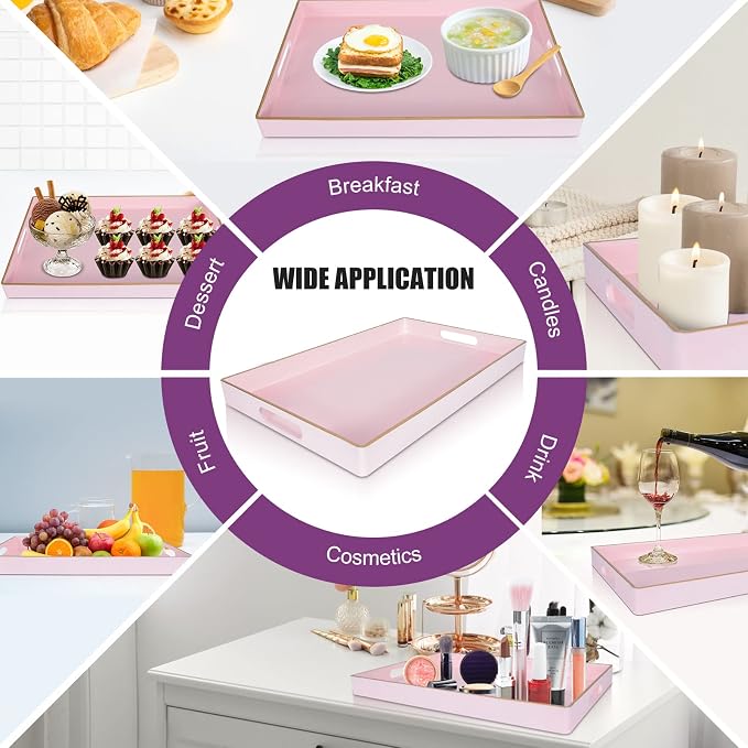 Gifturbo Pink Serving Trays, Decorative Serving Tray - Image 6