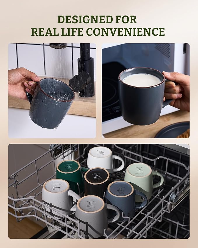 famiware Mercury Coffee Mugs 13 oz, Coffee Mugs Set of 8 - Image 6