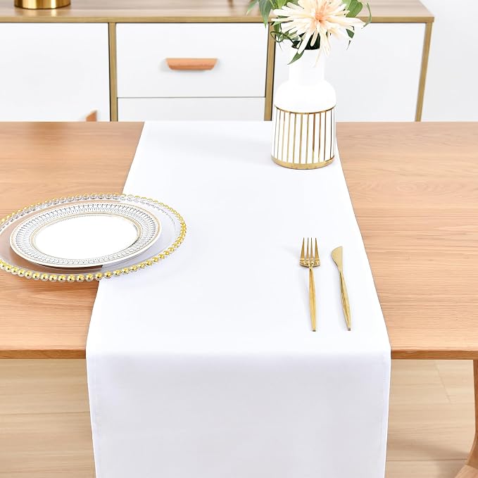 Farmhouse White Table Runner Dining Table Runners 72 Inches Long Coffee Table - Image 7