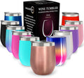 CHILLOUT LIFE 12 oz Stainless Steel Wine Tumbler by CHILLOUTLIFE
