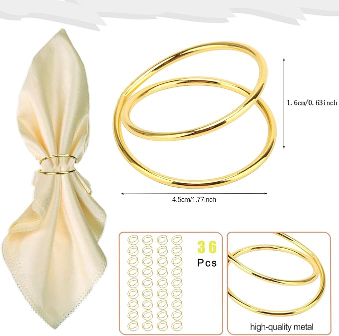 Gold Napkin Rings - Image 2