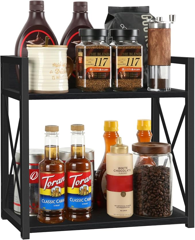 YINMIT Countertop Shelf Organizer, Coffee Bar Accessories, Spice Rack, Coffee - Image 8
