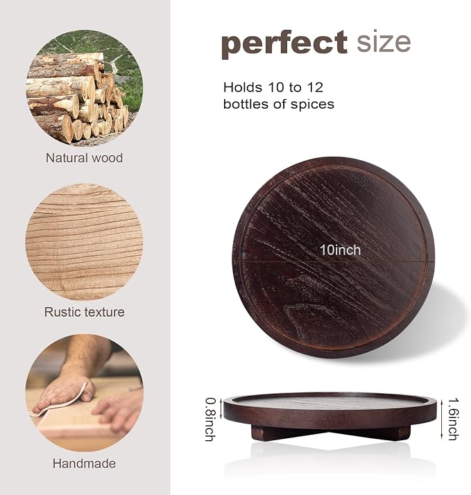 Round Decorative Tray Farmhouse Kitchen Decor Soap Dish, Lightweight, Easy Clean - Image 6