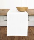 Solino Home 100% Pure Linen Table Runner White, Fete 14 x 156 Inch Long | Table by SolinoHome