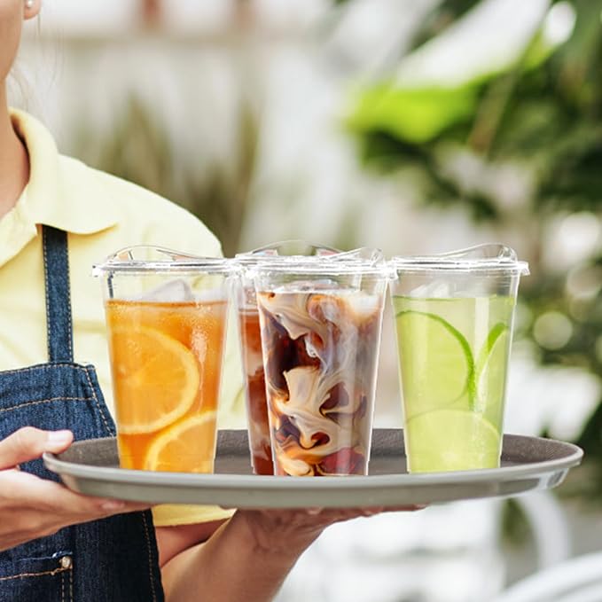 Dealusy 100 Pack - 20 oz Clear Plastic Cups - Image 6