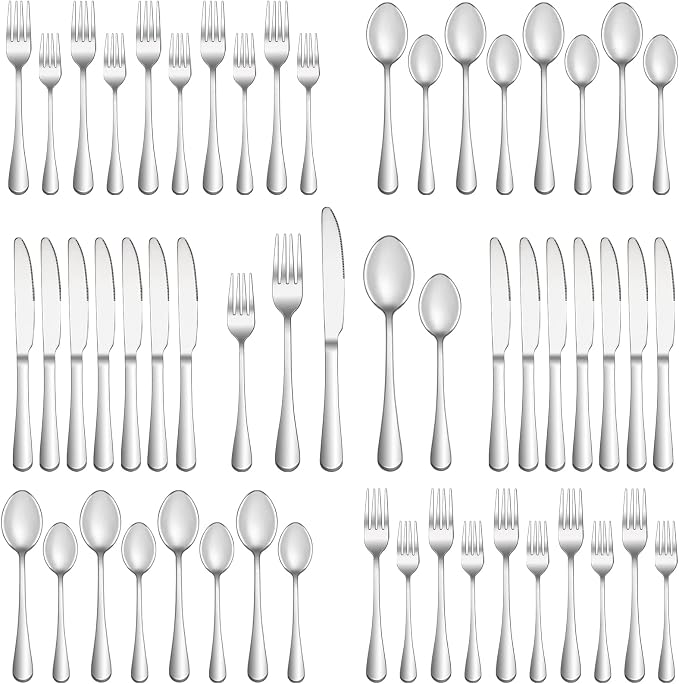 40 Piece Silverware Set Service by MUTNITT