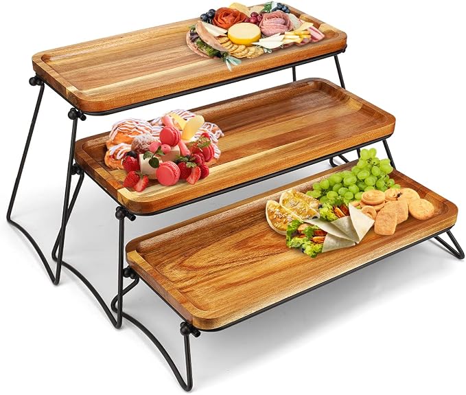 3 Tier Cupcake Stand and Towers Large Serving Tray by Manspdier