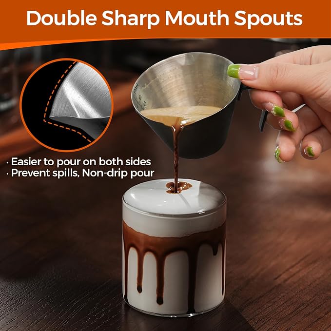 YARRAMATE Stainless Steel Espresso Shot Cup, 3.4oz | Heat Insulated Grip - Image 3