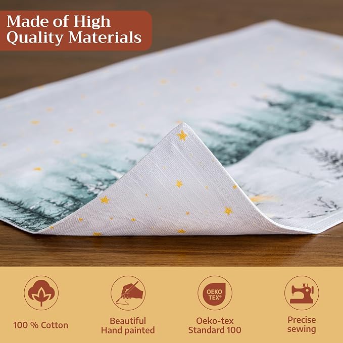 Maison d' Hermine Placemats Set of 4 Reusable 100% Cotton | Cloth Place Mats - Image 3