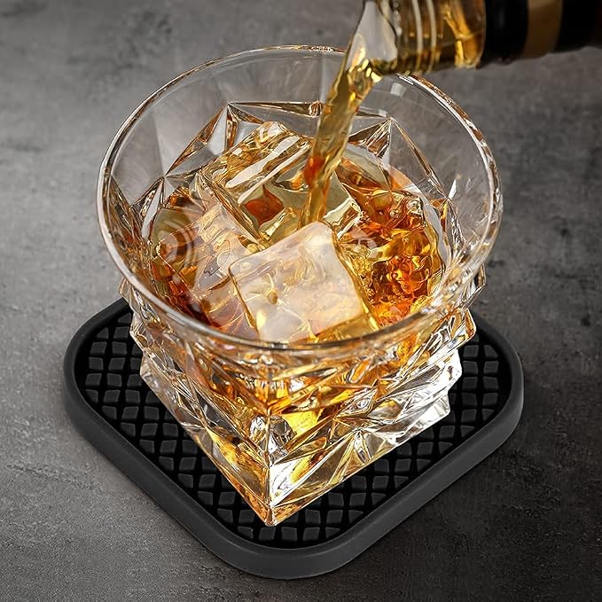 ME.FAN Silicone Coasters with Holder Square Drink Cup Mat - Image 9