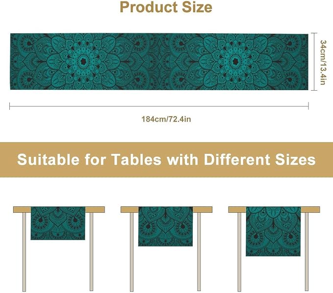 YCness Boho Mandala Table Runners - Image 2