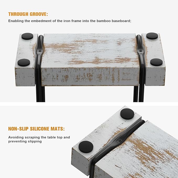 Wican Napkin Holder for Table, Wood Iron Standing Napkin Dispenser | Dining - Image 5