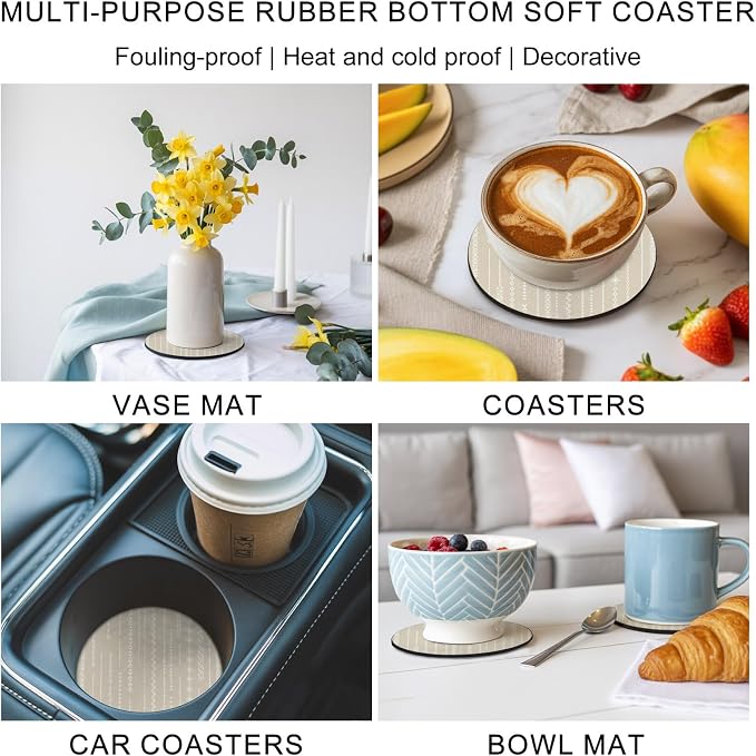 Modern Geometric Coasters Set of 2, Absorbent Coasters - Image 6