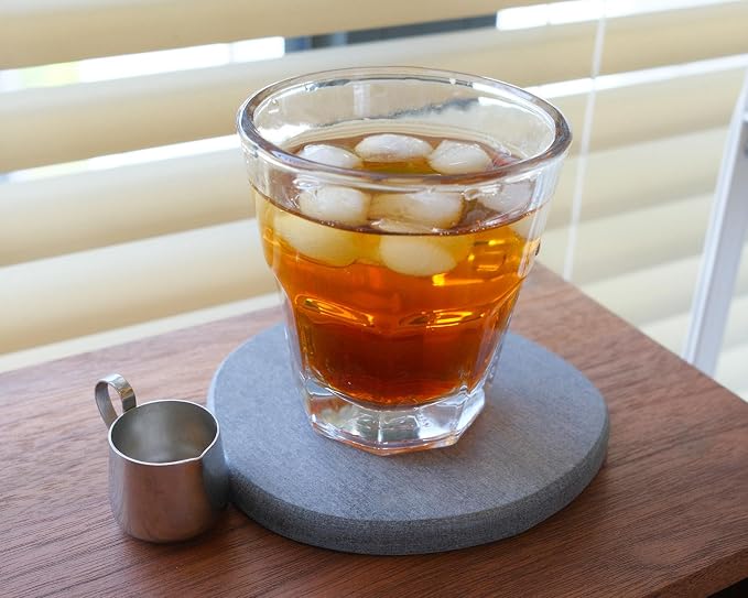 Diatomaceous Earth Coasters, Heat-Resistant, Modern Stone Design, Dark Gray - Image 4