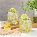 SiliFine 2 Pcs Lemon Icon Juice Glasses - 14oz Yellow Lemon Stemless Wine by SiliFine