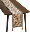 Designer French Linen Long Table Runner, Floral and Bird Pattern, Dining Table by Isaennehomedecoration
