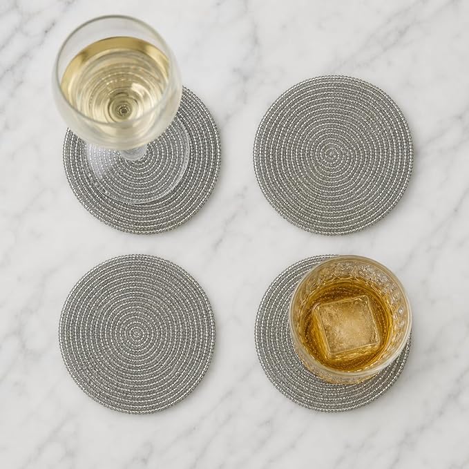 Handmade Beaded Coasters Set of 4 - Image 7