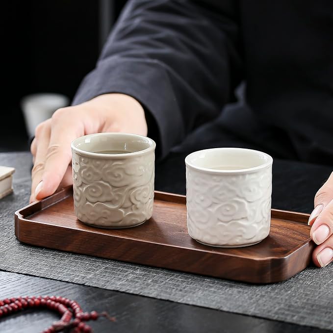 Ceramic Espresso Cups Set of 2, 3.4 Oz Espresso Mugs, Demitasse Cups - Image 9