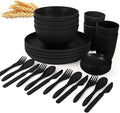 Wheat straw dinnerware set of 28 by WROVA