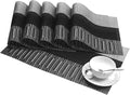 SHACOS Woven Vinyl Placemats for Dining Table Set of 6 Non Slip PVC Bamboo by SHACOS