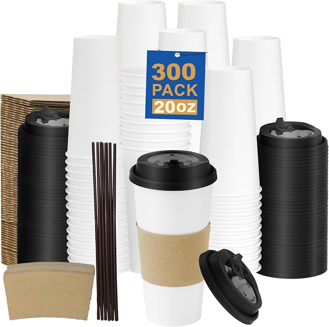 20 oz 300 Pack Coffee Cups by COOLCAP