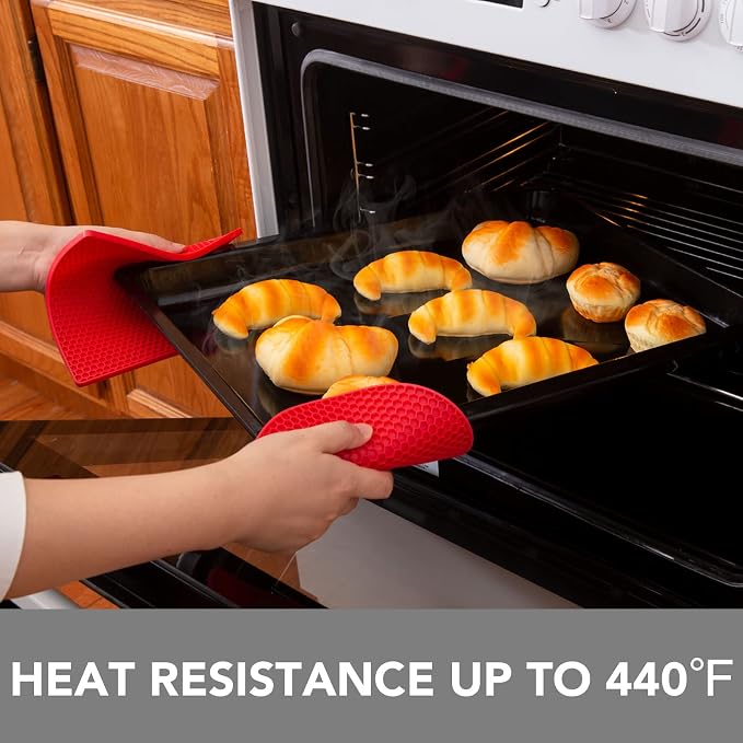 4 Pack Trivets for Hot Dishes | Hot Pads for Kitchen, Silicone Pot Holders for - Image 4