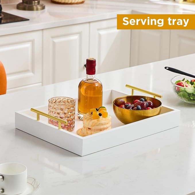 16"x12" Serving Trays with Handles, Ottoman Trays, Living Room, and Outdoors - Image 2