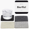 Graf Lantz - Bierfilzl Merino Wool Square Coasters Set of 4 - Noir - Absorbs by GrafLantz